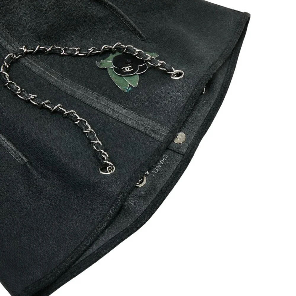 CHANEL Black Caviar Leather Tote Bag